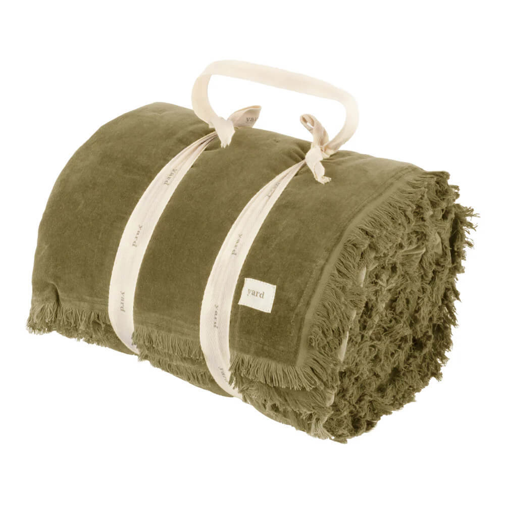 Yard Jaye Cotton Velvet Filed Bedspread